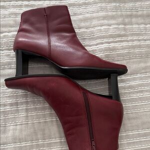 Bass Maroon Heeled Boots